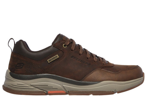 Pantofi sport, barbati, SKECHERS WATERPROOF Bengo Hombre, 210021-CDB maro, piele naturala
